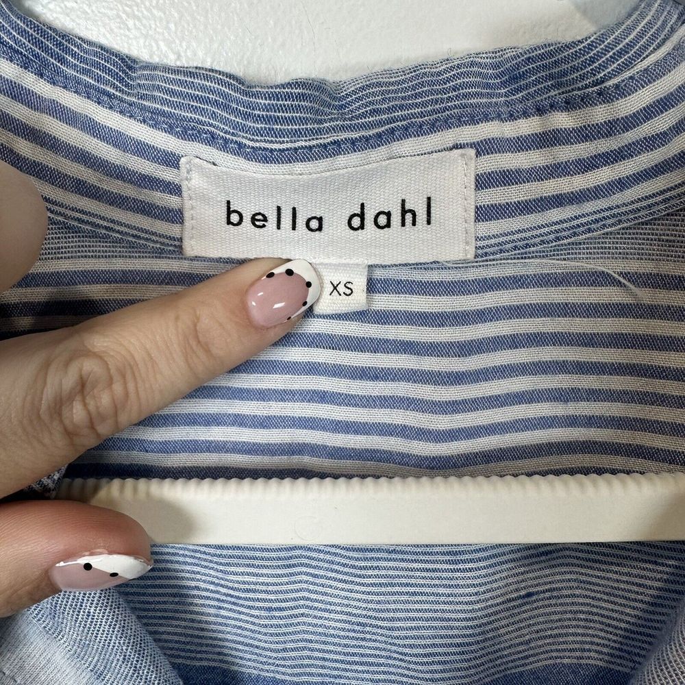 Bella Dahl Blue/White Striped Button Down Women's Shirt XS - Picture 2 of 4